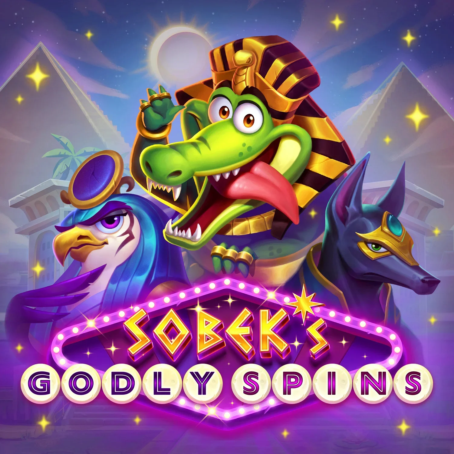 Ancient Egyptian themed slot game Sobek Spin crocodile god golden pyramids